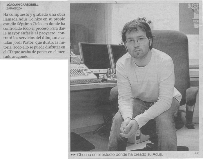 Chechu, en el estudio donde ha creado Adus
